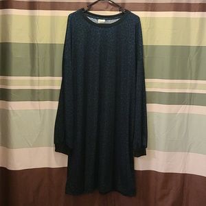 Crescent Drive Teal Cheetah Dress